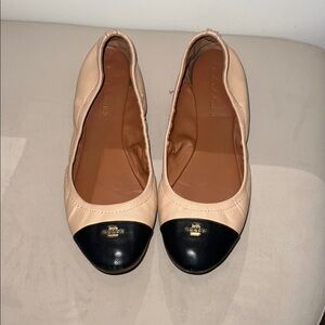 Coach Black and Cream Flats Versatile Loafers